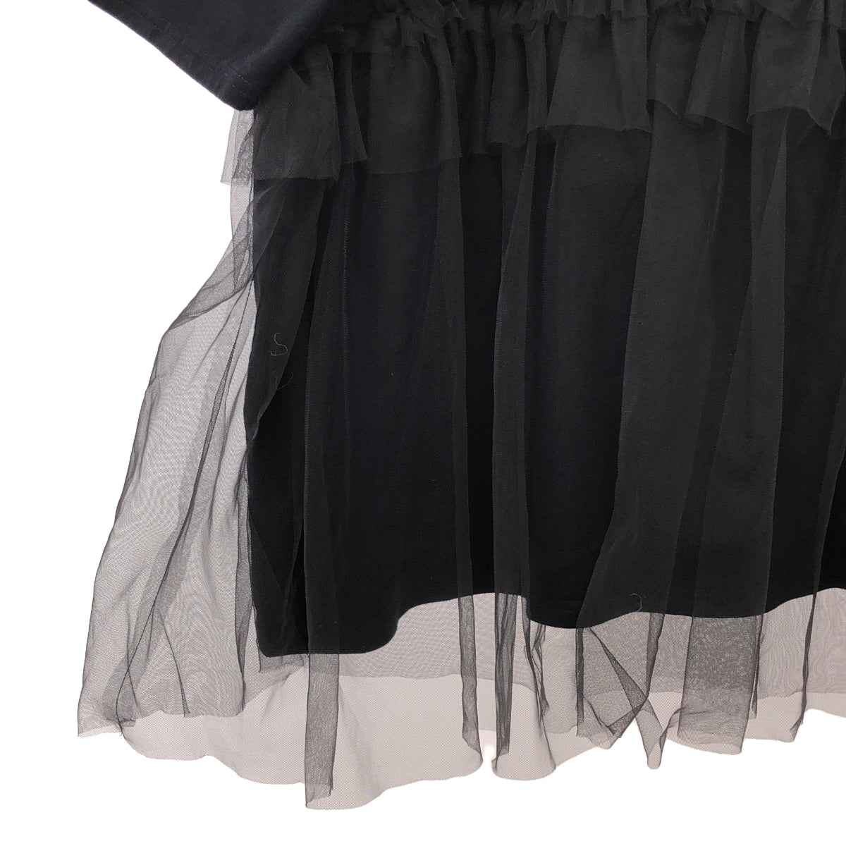 PARIS DE AOUNE | Classic Jersey Tulle Combo Frill Pullover Cut and Sew | 3 | Women's