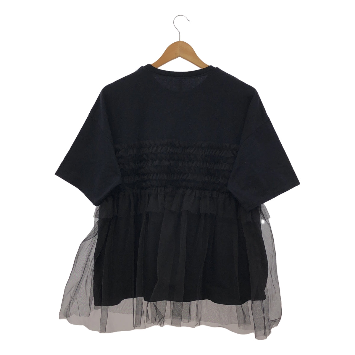 PARIS DE AOUNE | Classic Jersey Tulle Combo Frill Pullover Cut and Sew | 3 | Women's