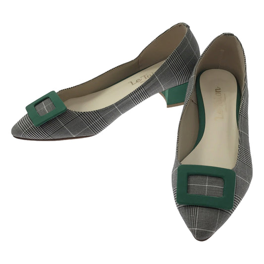 Le Talon | Glen Check Pumps | 22 1/2 | Green/Grey | Women's