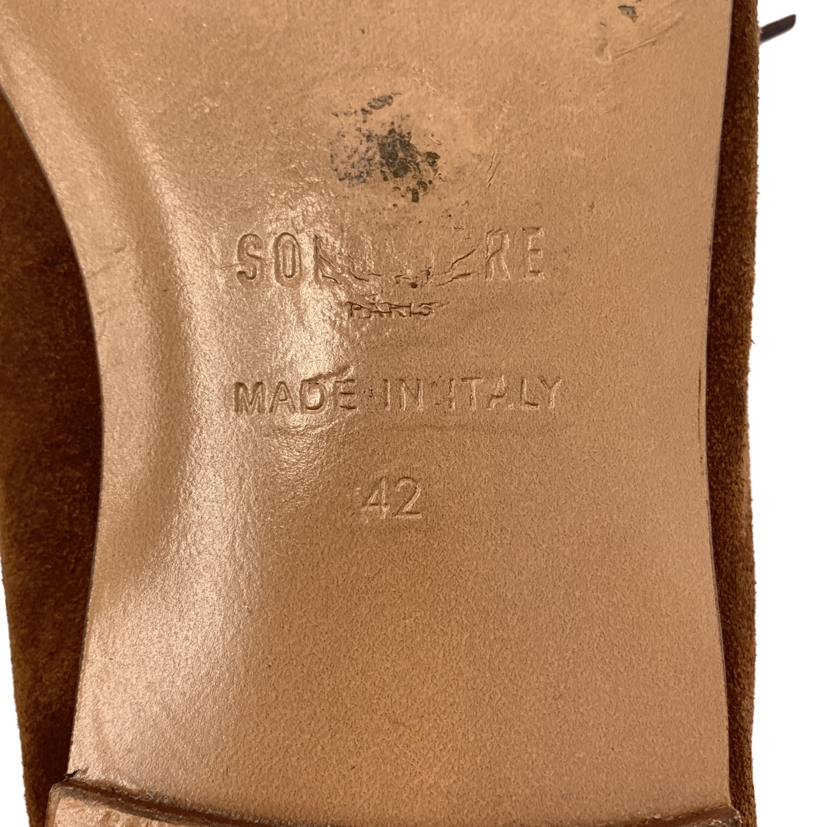 SOLOVIERE / 솔로비에르 | 스웨이드 가죽 술 로퍼 가죽 신발 | 42 | 브라운 | 남성