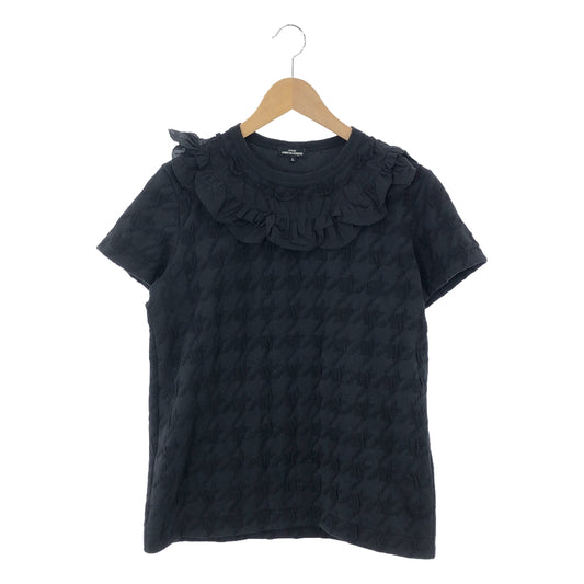 tricot COMME des GARCONS | Houndstooth frill cut and sew | L | Black | Women's