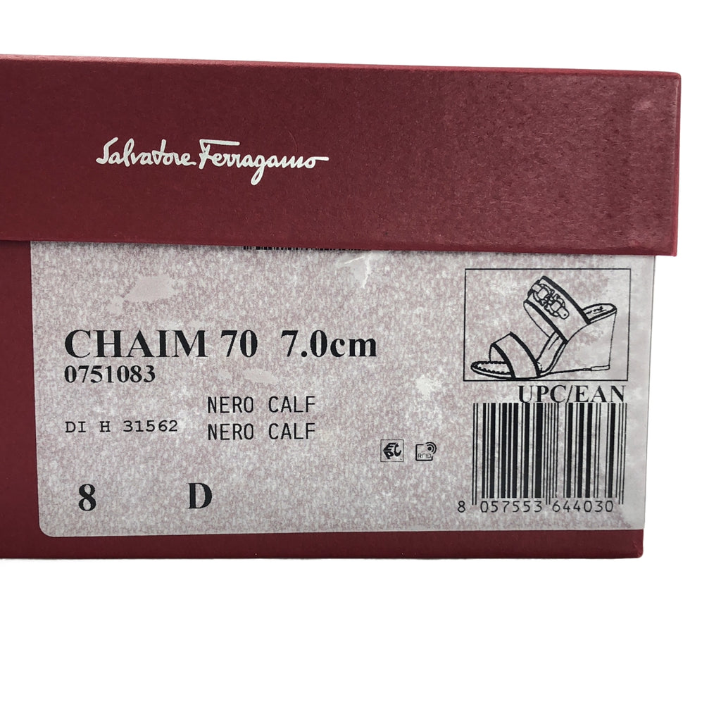 Salvatore Ferragamo / 살바토레 페라가모 | CHAIM 70 더블 간치니 웨지 샌들 | 8 |