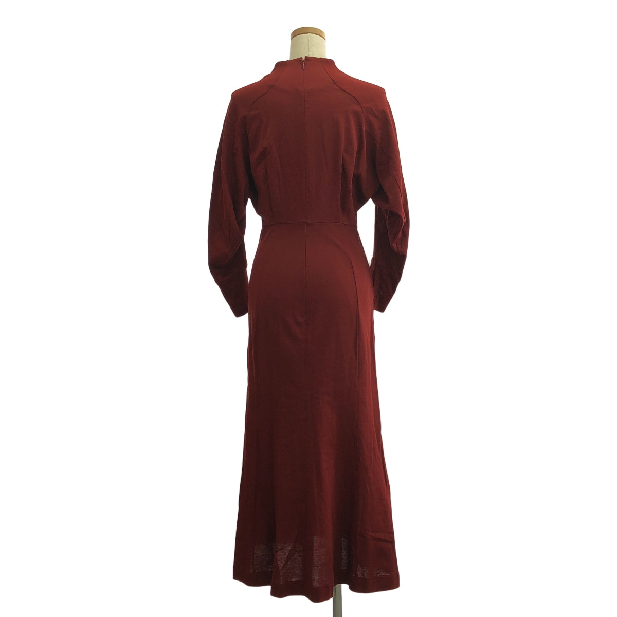 Mame Kurogouchi / マメクロゴウチ | 2022AW | V-Neck Classic Cotton Dress Vネックドレス ワンピース | 1 | テラコッタ | レディース