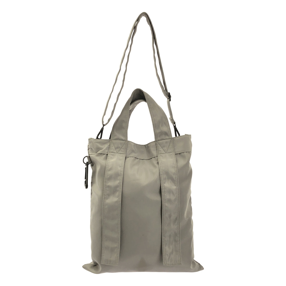 LOHEN / 로헨 | Nylon 2way Carabiner TOTE BAG / 숄더 포함 토트 백 | 라이트 그레이 | 여성