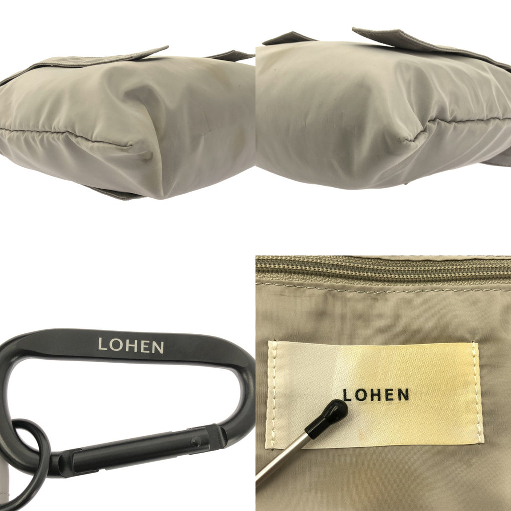 LOHEN | 尼龍雙向登山扣手提包，附肩帶 | 淺灰色 | 女士