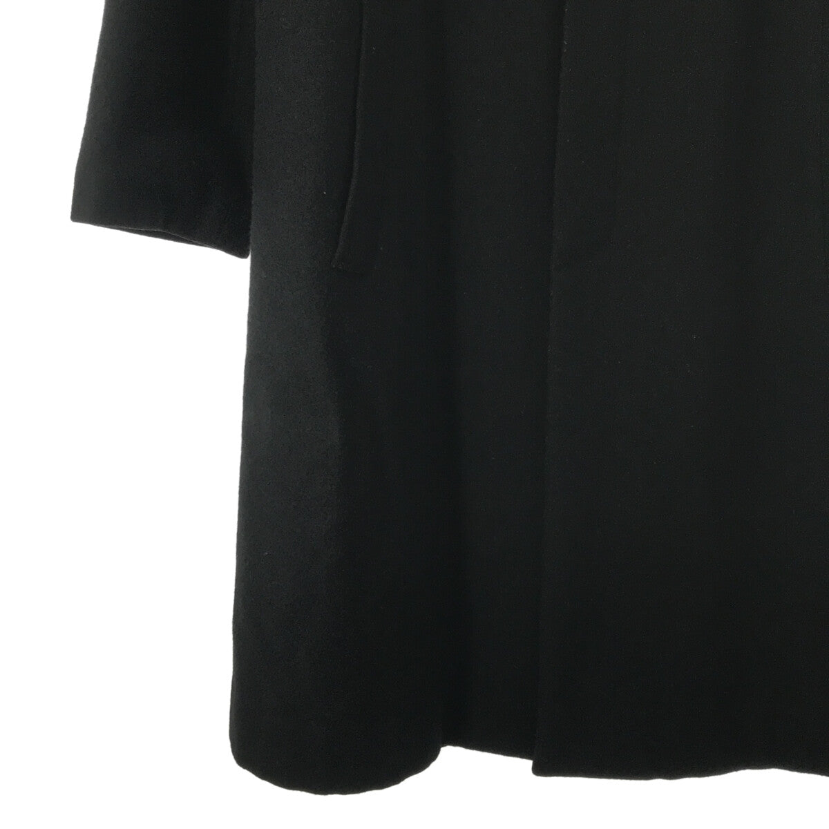 YOHJI YAMAMOTO +NOIR / Yohji Yamamoto Plus Noir | Wool nylon round collar coat | 2 | Black | Women's