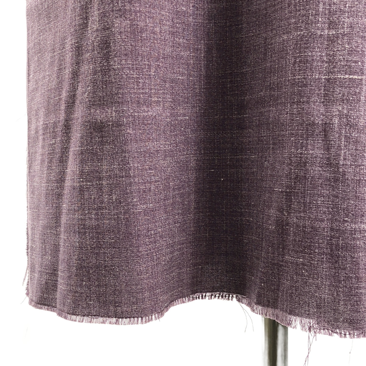 【美品】  GABRIELA COLL GARMENTS / ガブリエラコールガーメンツ | LOLO PIANA FINE WOOL V NECK DRESS ロロピアーナ カットオフ ワンピース | 1 | パープル | レディース