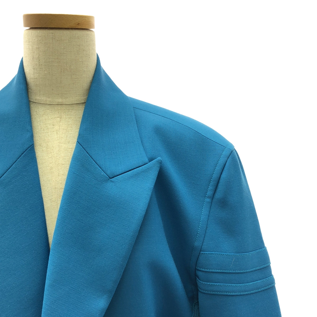 [全新] BONBOM | 羊毛尼龍西裝外套 | M | 綠松石色 | 女款