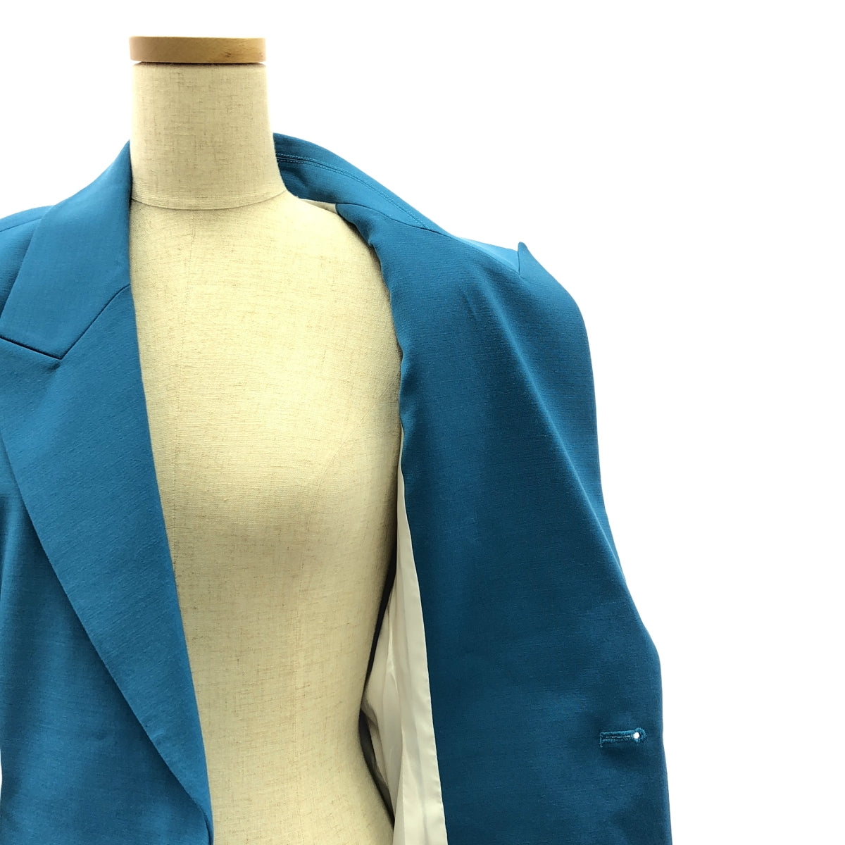 [全新] BONBOM | 羊毛尼龍西裝外套 | M | 綠松石色 | 女款