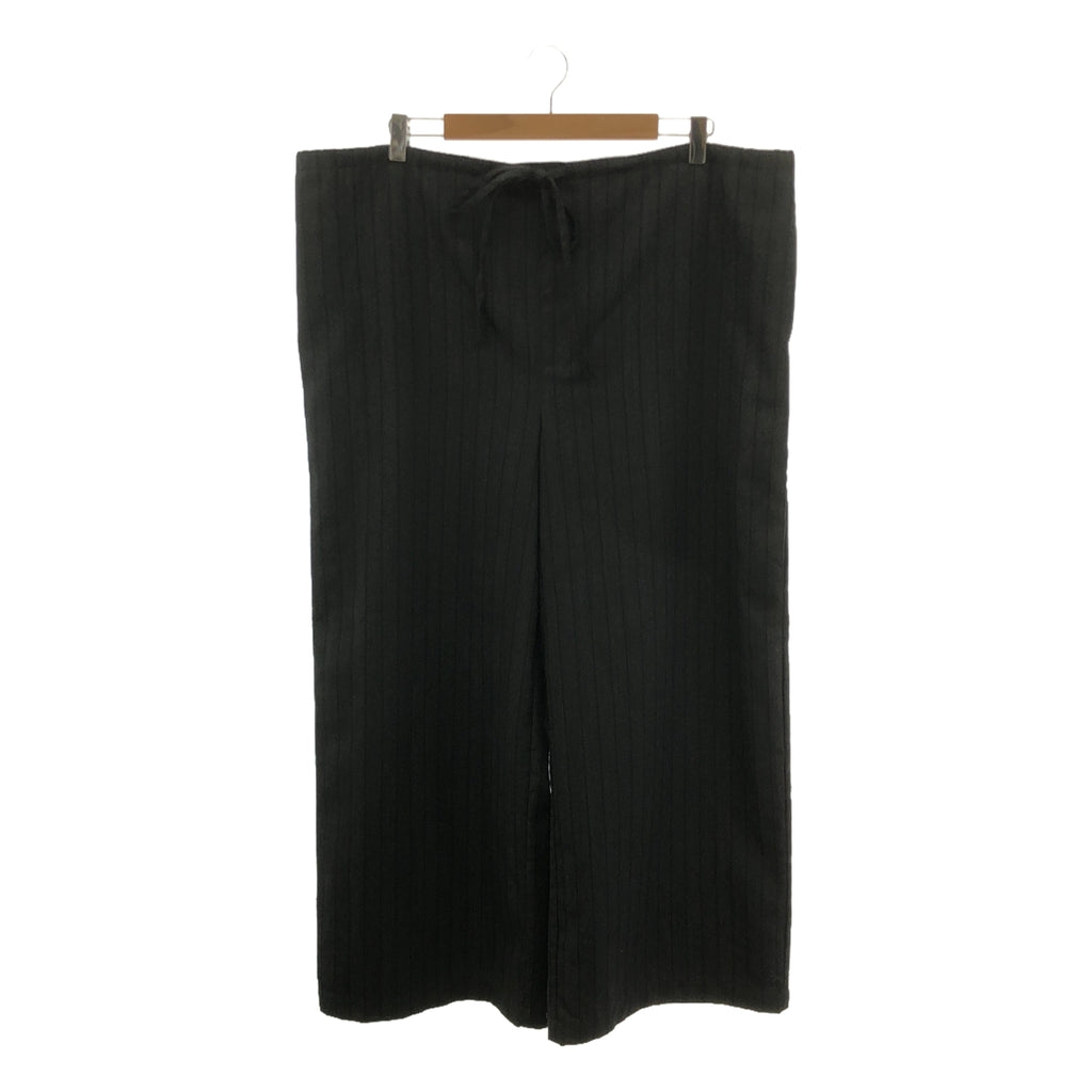 [新] Cristaseya / Cristaseya | 2024秋冬 | #23 超大褲 - 日本羊毛斜紋大褲 |加大尺碼 |黑色條紋 |男士