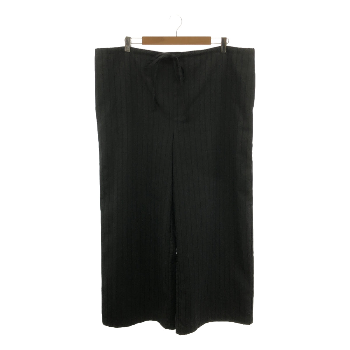 [新] Cristaseya / Cristaseya | 2024秋冬 | #23 超大褲 - 日本羊毛斜紋大褲 |加大尺碼 |黑色條紋 |男士