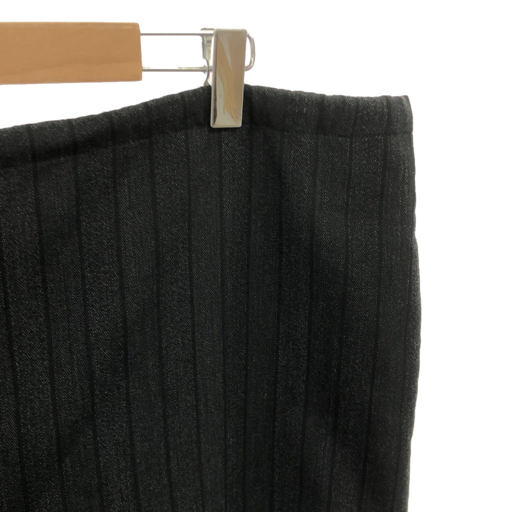 [新] Cristaseya / Cristaseya | 2024秋冬 | #23 超大褲 - 日本羊毛斜紋大褲 |加大尺碼 |黑色條紋 |男士