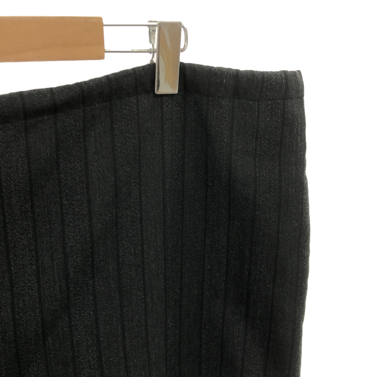 [新] Cristaseya / Cristaseya | 2024秋冬 | #23 超大褲 - 日本羊毛斜紋大褲 |加大尺碼 |黑色條紋 |男士