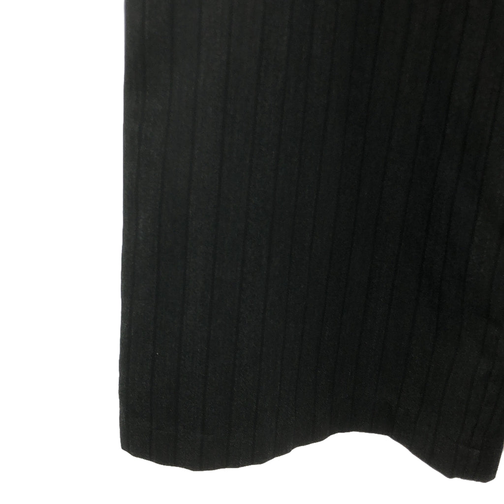 [新] Cristaseya / Cristaseya | 2024秋冬 | #23 超大褲 - 日本羊毛斜紋大褲 |加大尺碼 |黑色條紋 |男士