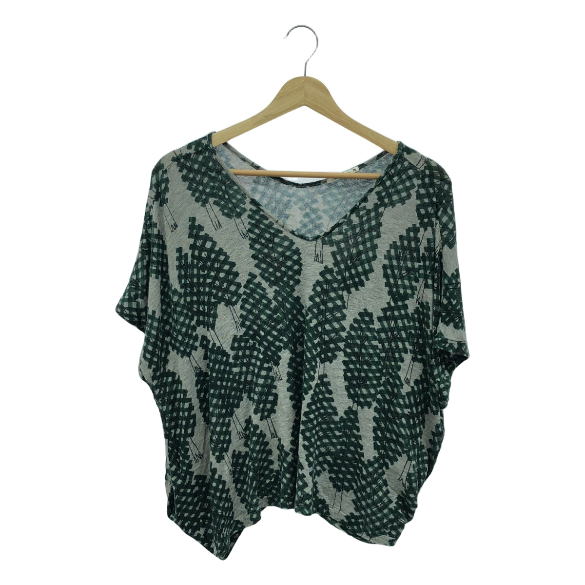 [狀況良好] mina perhonen | 2012春夏 |北森林人造絲剪裁和縫紉 | 36 |綠色 |女性的