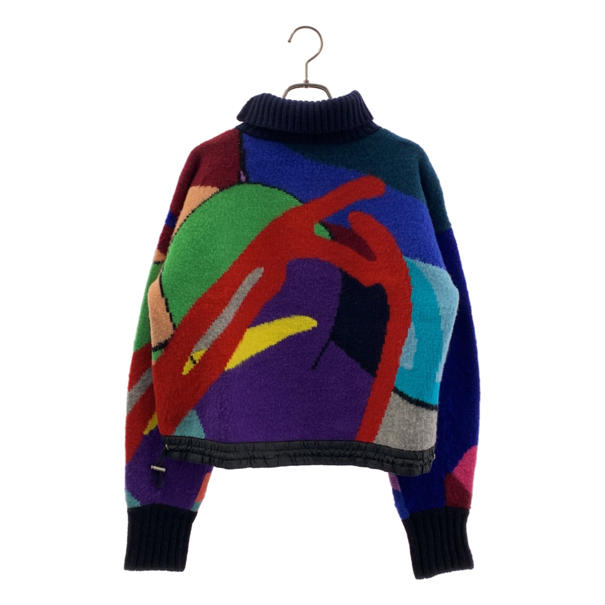 sacai / 사카이 | 2021AW | × KAWS 카우즈 콜라보 총 무늬 멀티 컬러 터틀넥 니트 | 1 | 여성