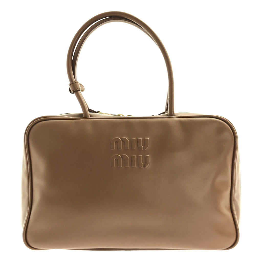 miu miu / ミュウミュウ | Beau レザー ロゴ トップハンドル ボー バッグ |