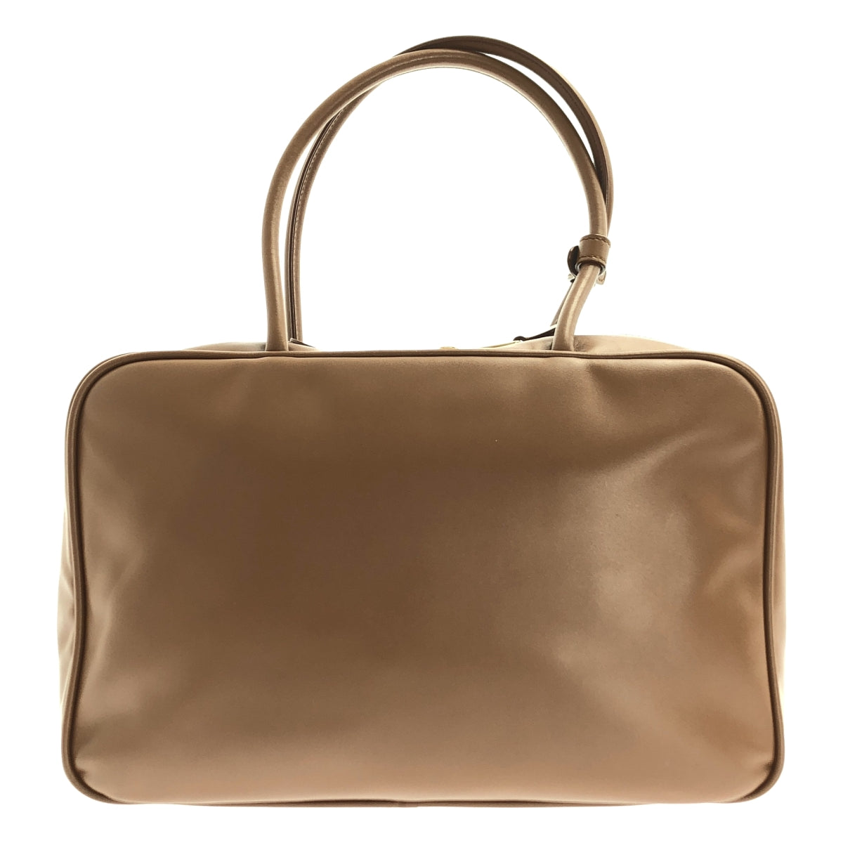 miu miu / 뮤 뮤 | Beau 가죽 로고 탑 핸들 보 가방 |