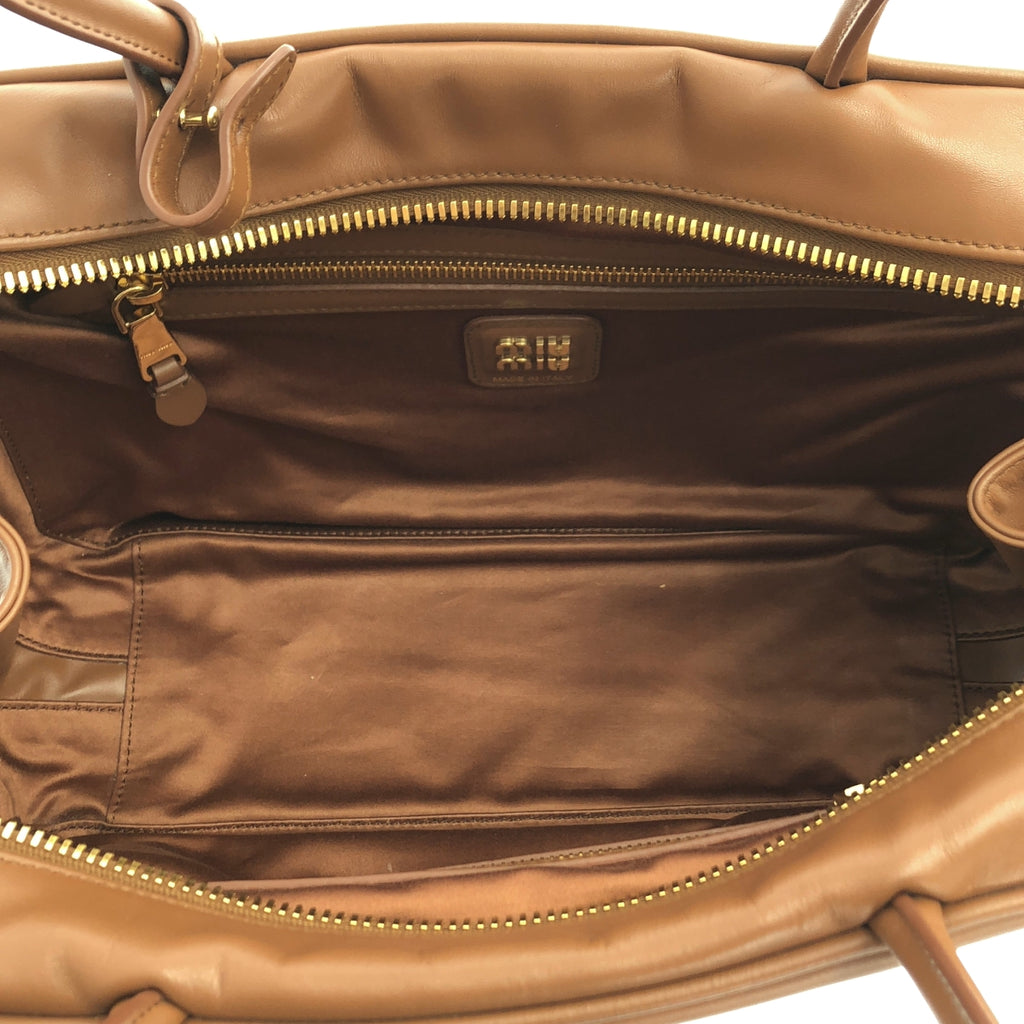 miu miu / ミュウミュウ | Beau レザー ロゴ トップハンドル ボー バッグ |