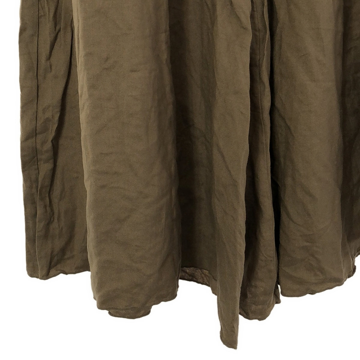 kha:ki / 卡其色 | CRINKEL WIDE PANTS 亞麻褶皺寬褲 | 1 |米色 |女性的