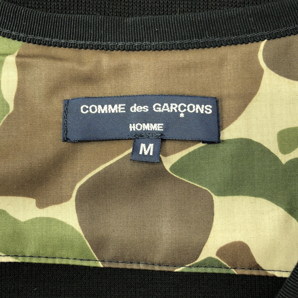 COMME des GARÇONS HOMME | 2023 秋冬 |棉質與尼龍條紋開襟衫 |尺寸 M |
