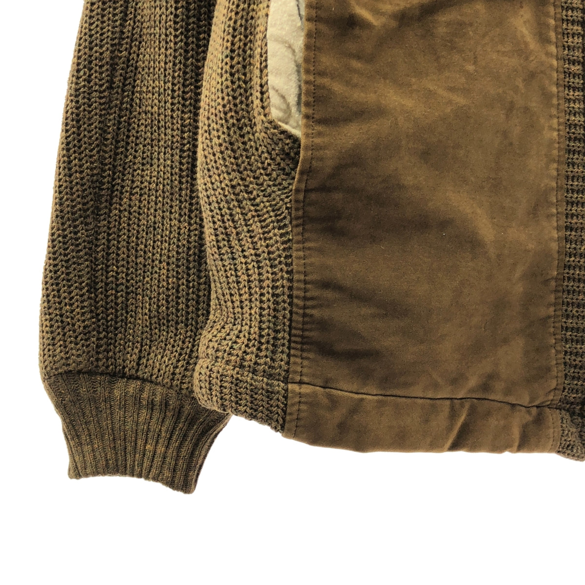 VINTAGE / ヴィンテージ古着 | 1950s ヴィンテージ SEDGE FIELD BLUE BELL ベロア切替 ニットジャケット 中綿キルティング | 42 | メンズ