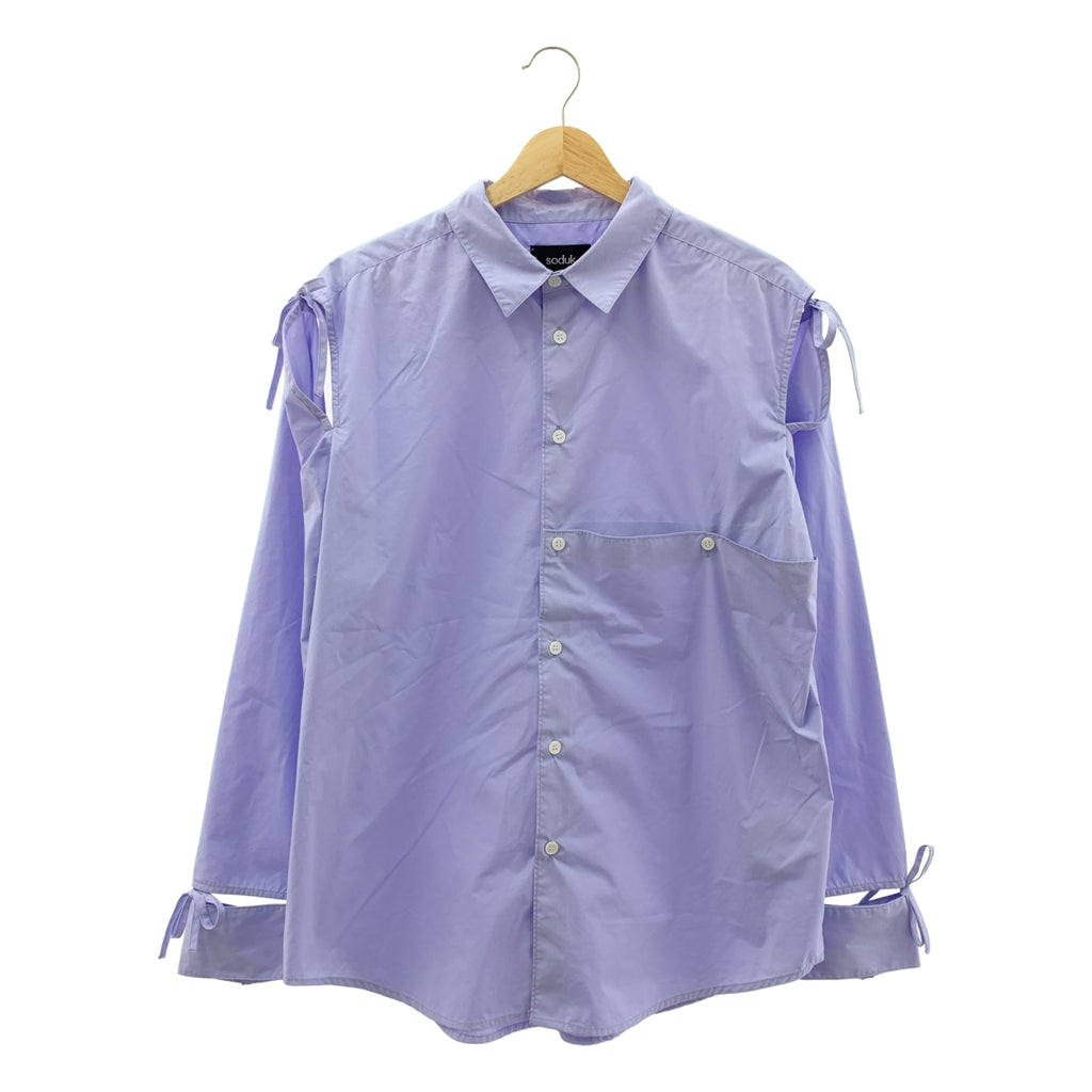 soduk / スドーク | リボン カットアウト シャツ ブラウス | F | ブルー | レディース