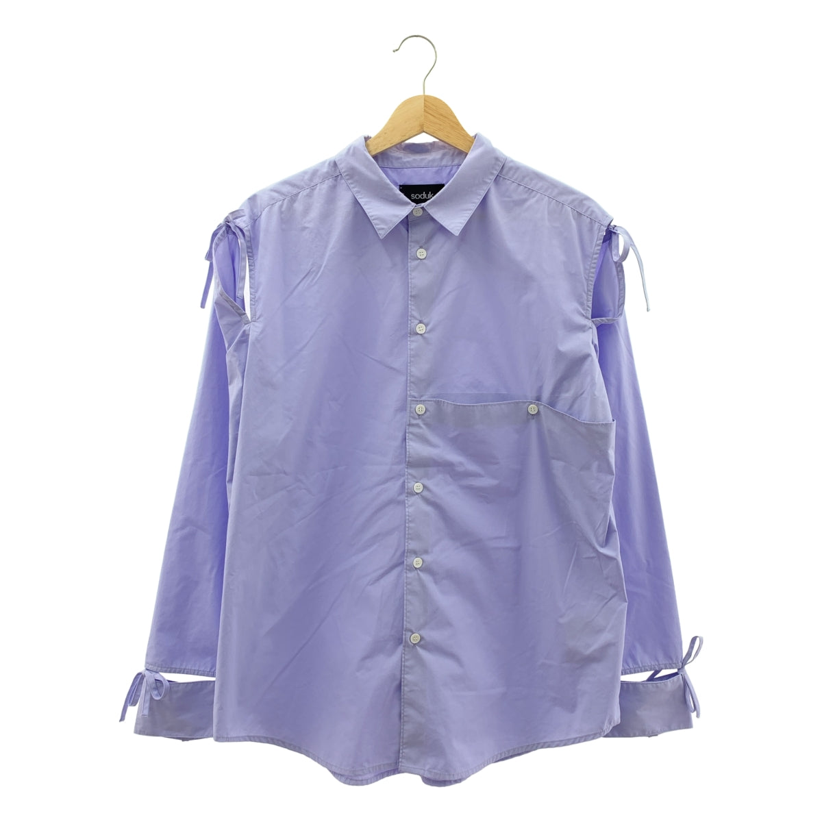 soduk / スドーク | リボン カットアウト シャツ ブラウス | F | ブルー | レディース