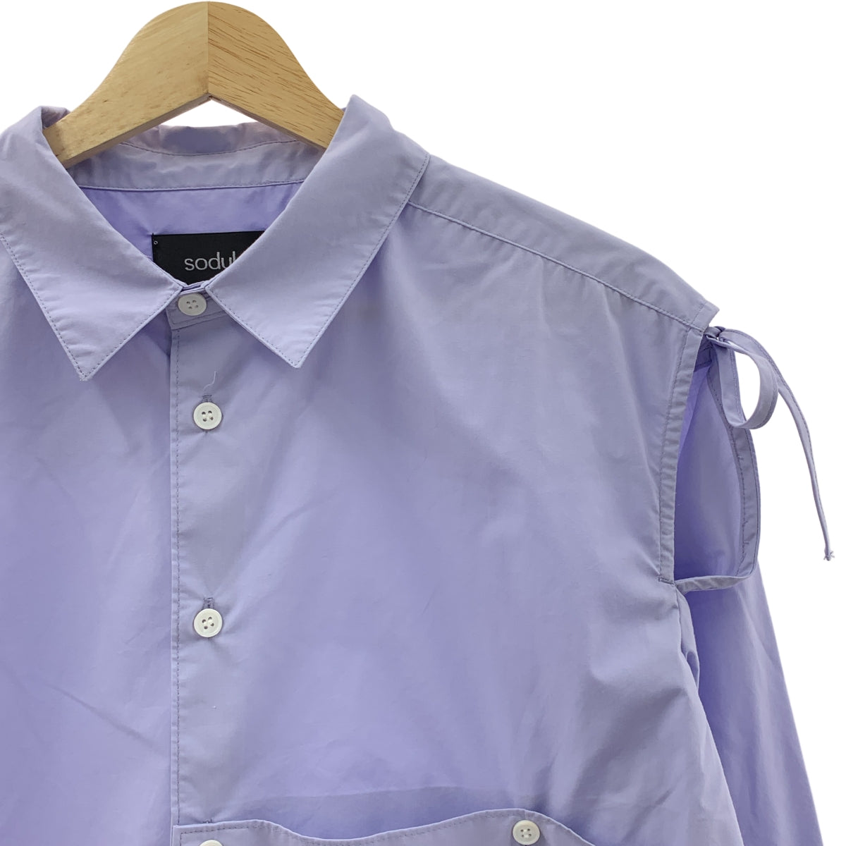 soduk / スドーク | リボン カットアウト シャツ ブラウス | F | ブルー | レディース