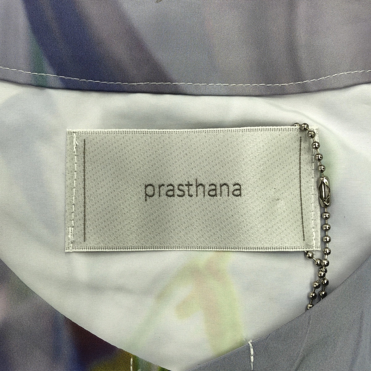 【신품】 prasthana / 프라스타나 | no collar shirt [clg/fw#1] / 셔츠 | M | 화이트 무늬 | 남성