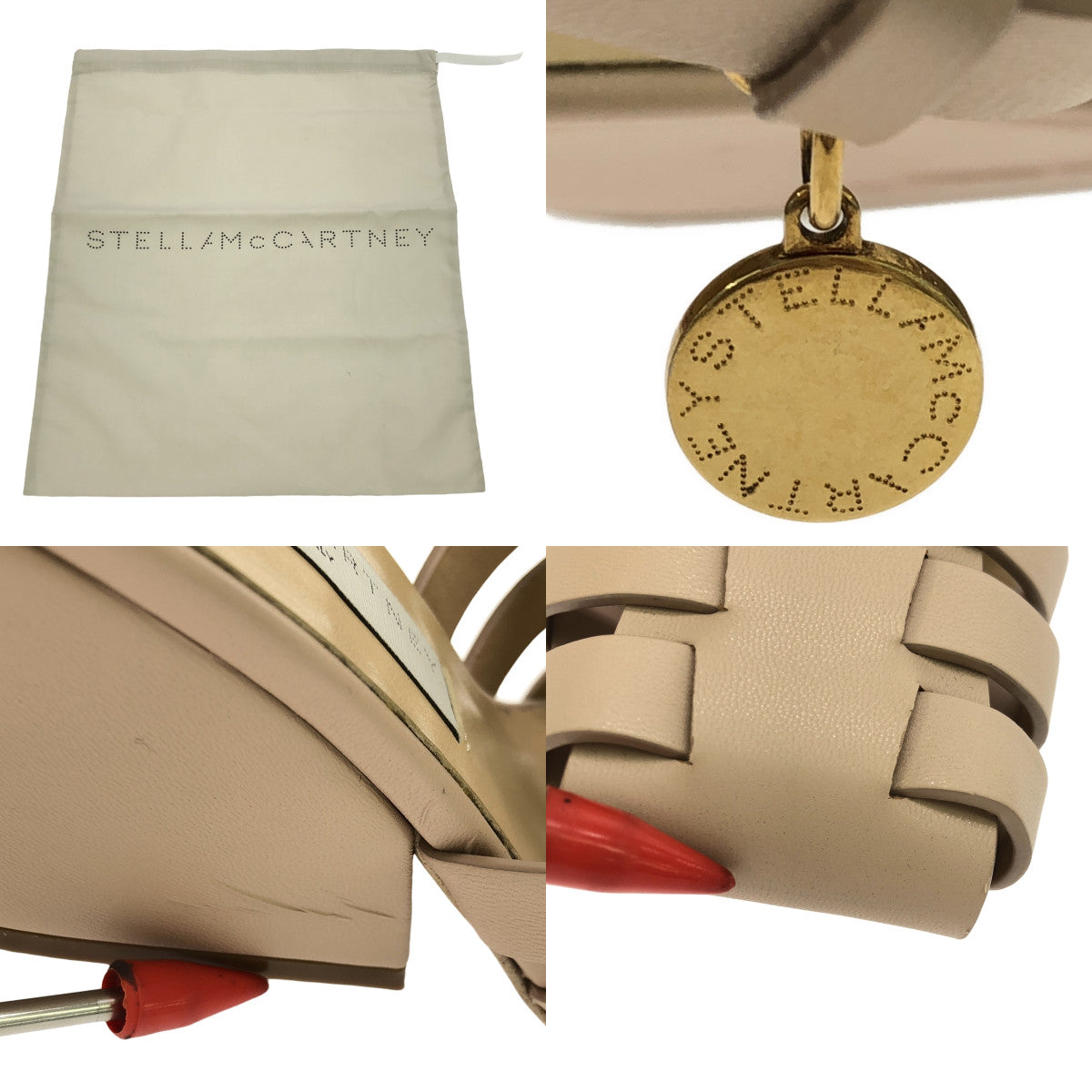 STELLA McCARTNEY / ステラマッカートニー | COWBOY ECO ALTER MAT スクエアトゥ グラディエーター ウェッジソール サンダル | 36 | ベージュ | レディース