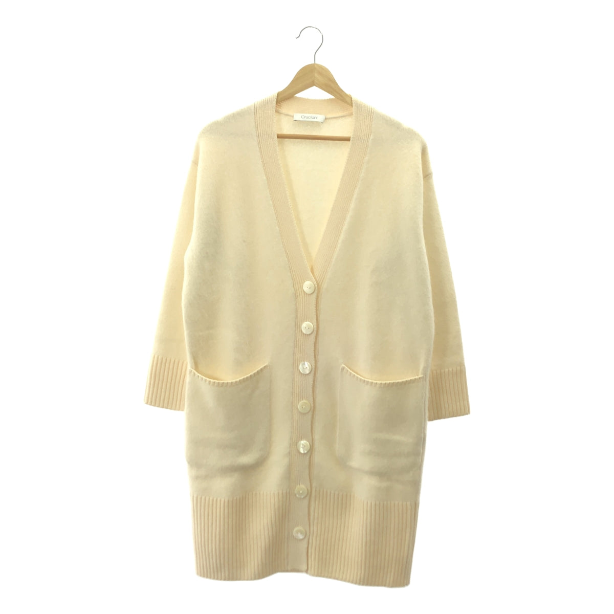 Cruciani | 羊絨真絲混紡V領長款針織開襟衫 | 38碼 | 女款