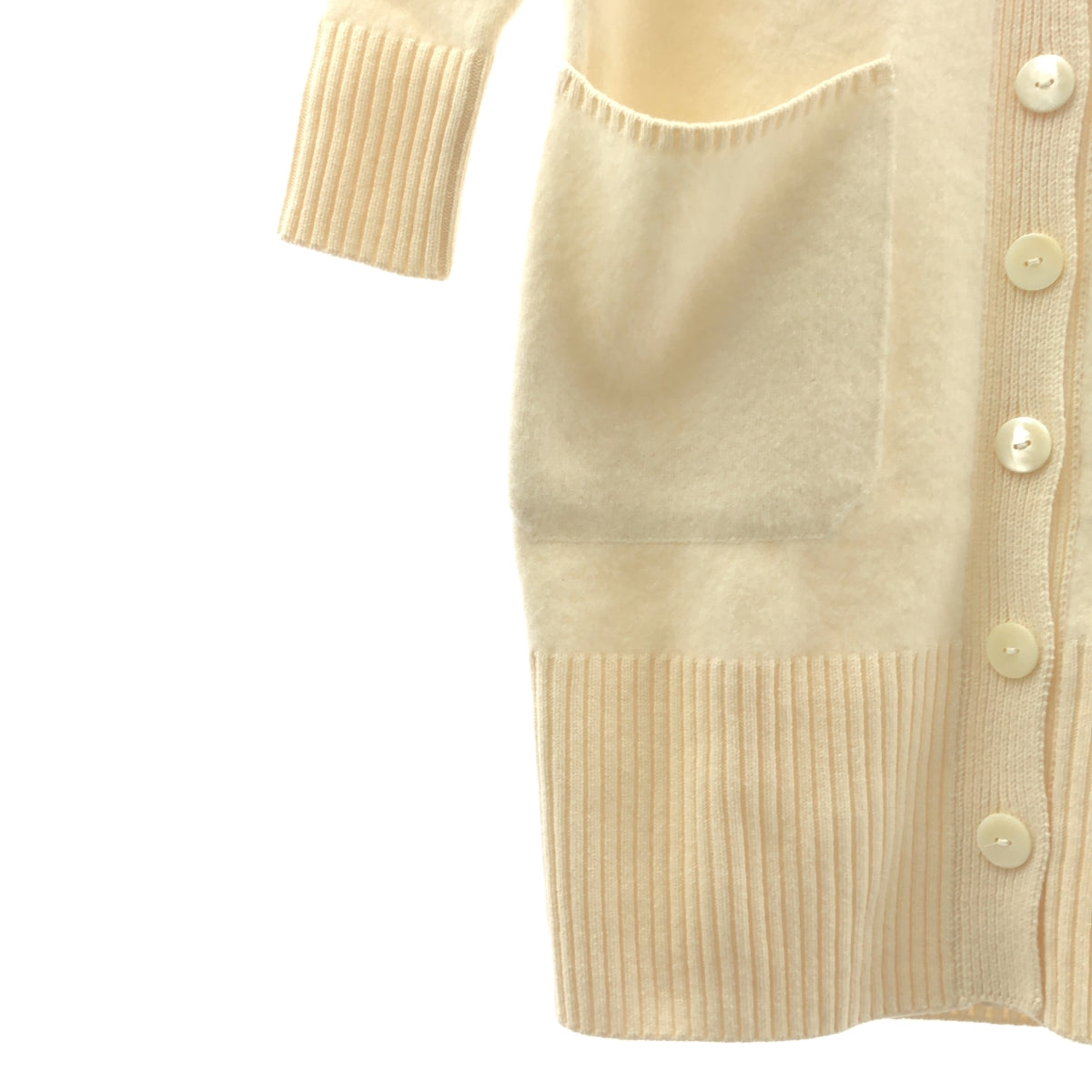 Cruciani | 羊絨真絲混紡V領長款針織開襟衫 | 38碼 | 女款