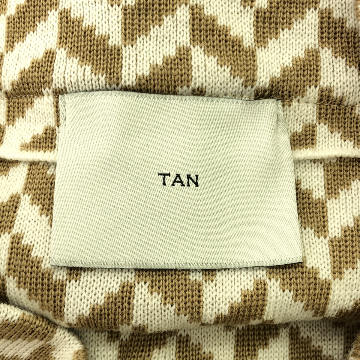 棕褐色 | 2020AW | 滿版馬賽克圖案前扣針織裙 | F | 女款