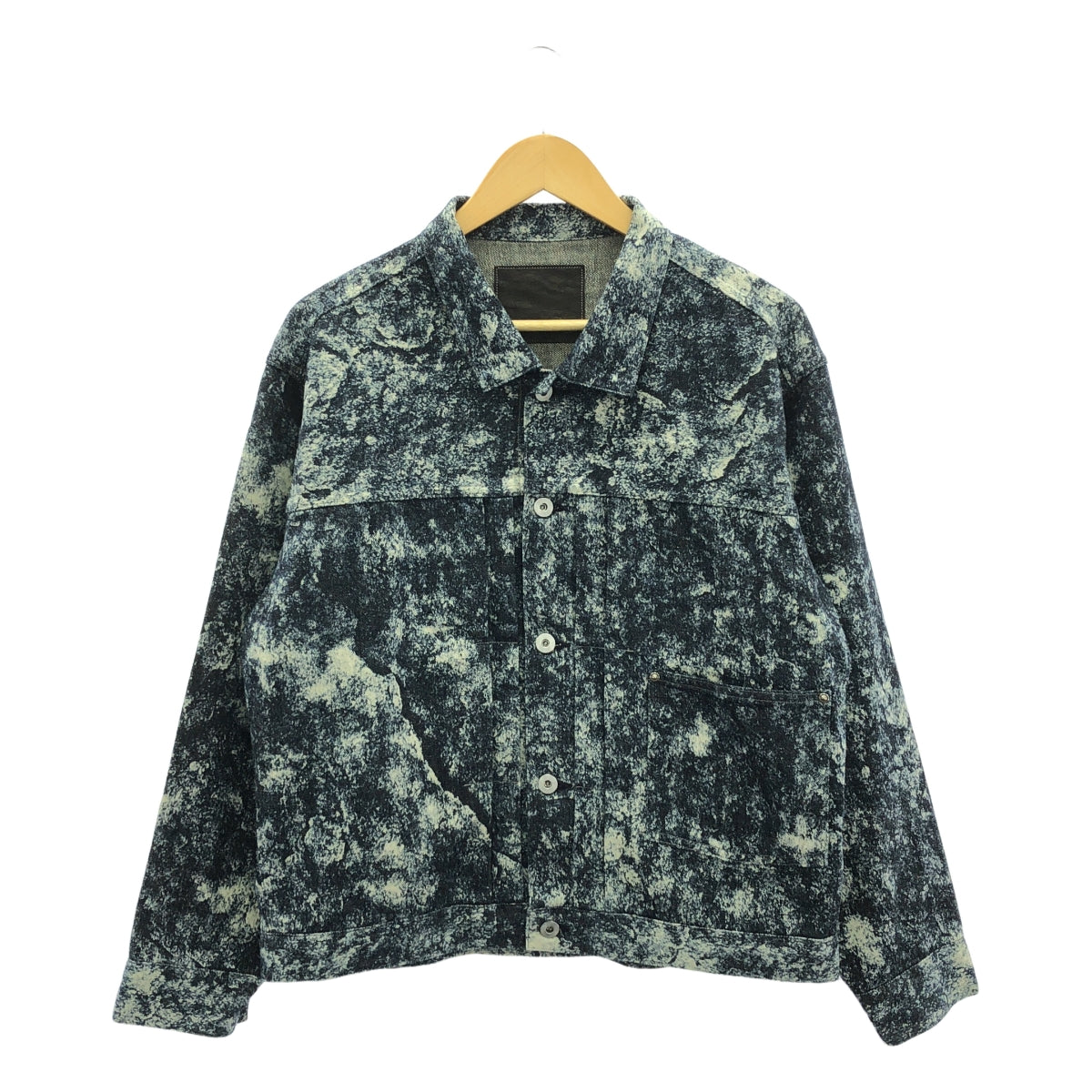 TAIGA TAKAHASHI / タイガタカハシ | Lot.703 Denim Jacket C.1920’S -Discharged Print / シンチバック デニムジャケット | 40 | メンズ