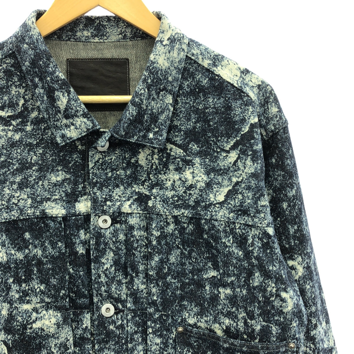 TAIGA TAKAHASHI / タイガタカハシ | Lot.703 Denim Jacket C.1920’S -Discharged Print / シンチバック デニムジャケット | 40 | メンズ