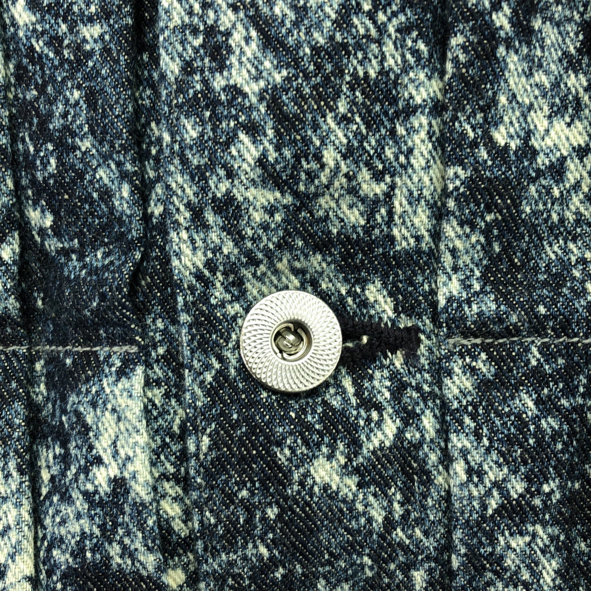 TAIGA TAKAHASHI / タイガタカハシ | Lot.703 Denim Jacket C.1920’S -Discharged Print / シンチバック デニムジャケット | 40 | メンズ