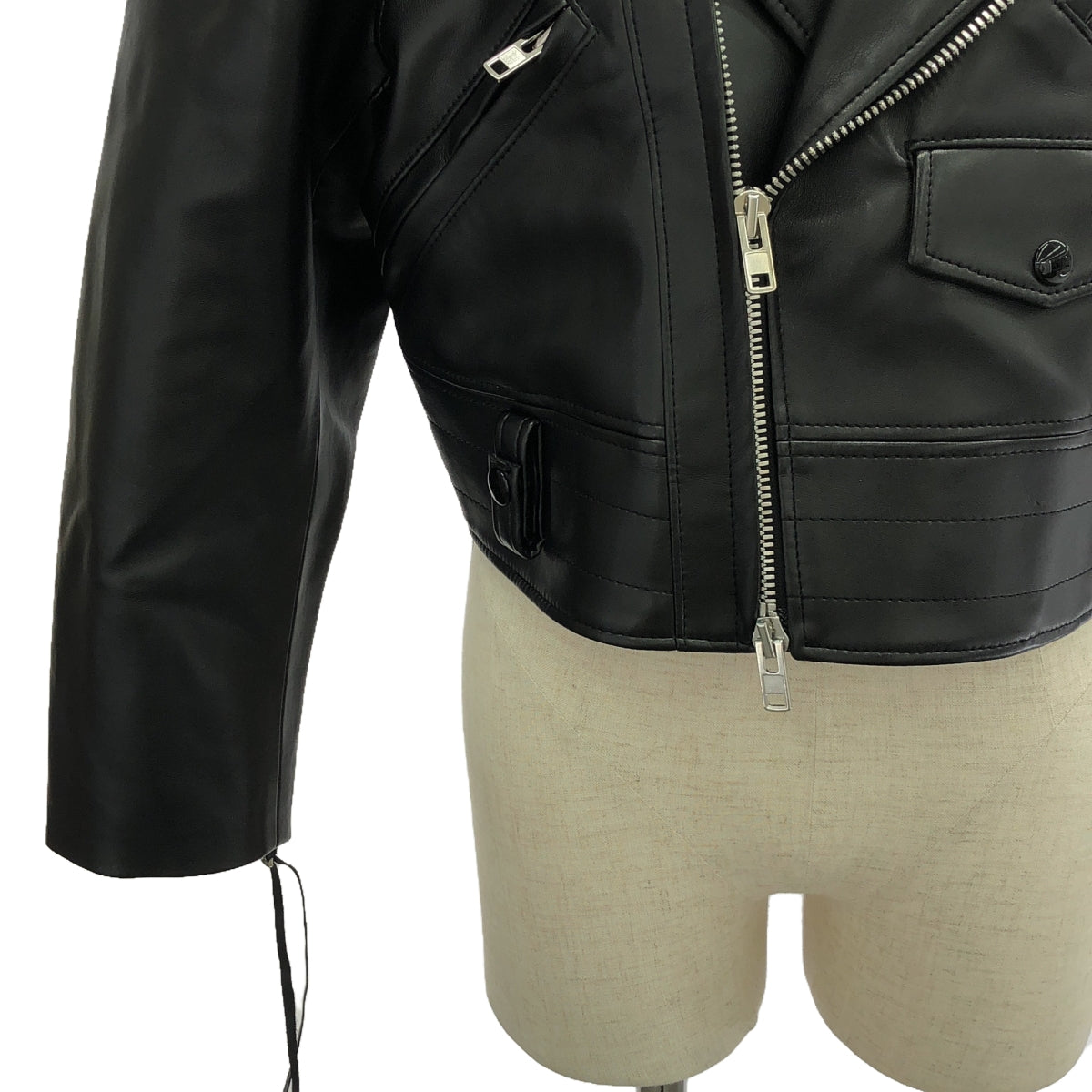 [Good Condition] Maison Margiela | 2020AW | Lace-up double rider jacket | Size 40 | Black | Women's