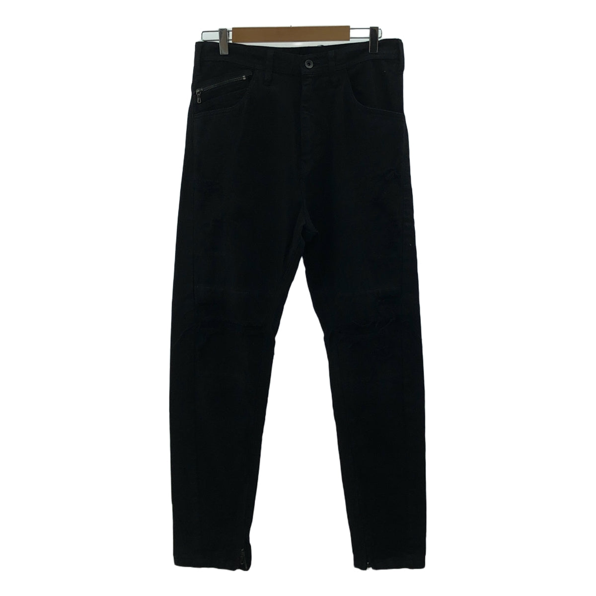 JULIUS / ユリウス | 2018AW | RIDER PANTS ダメージ加工 デニムパンツ | 1 | ブラック | メンズ