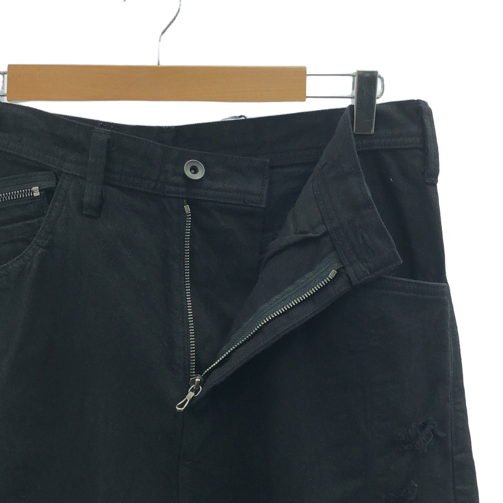 JULIUS / ユリウス | 2018AW | RIDER PANTS ダメージ加工 デニムパンツ | 1 | ブラック | メンズ