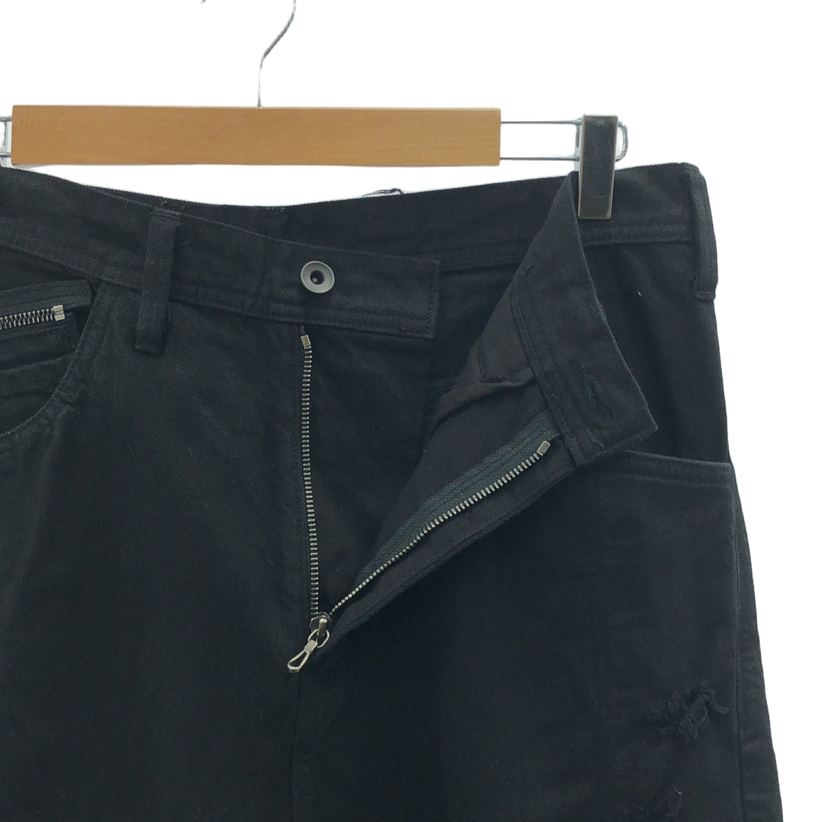 JULIUS / ユリウス | 2018AW | RIDER PANTS ダメージ加工 デニムパンツ | 1 | ブラック | メンズ