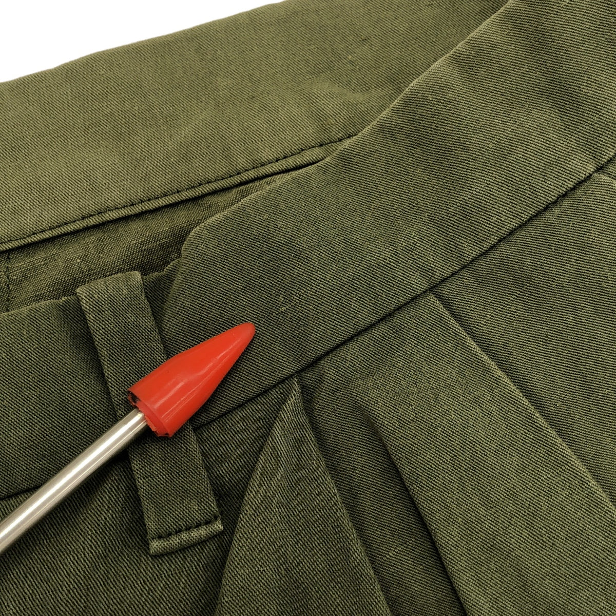 米娜·佩爾霍寧nessa 棉亞麻 2 褶錐形褲 | SHOPBOP尺寸 36 |橄欖|女性的