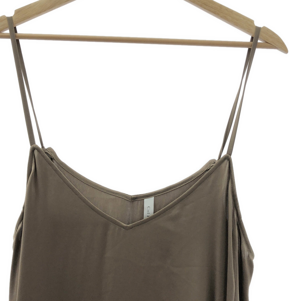 MUSE de Deuxieme Classe / ミューズドゥーズィーエムクラス | 2024AW | 【Col Pierrot/コルピエロ】Vintage satin cami ヴィンテージ サテン キャミ ワンピース | F | ブラウン | レディース