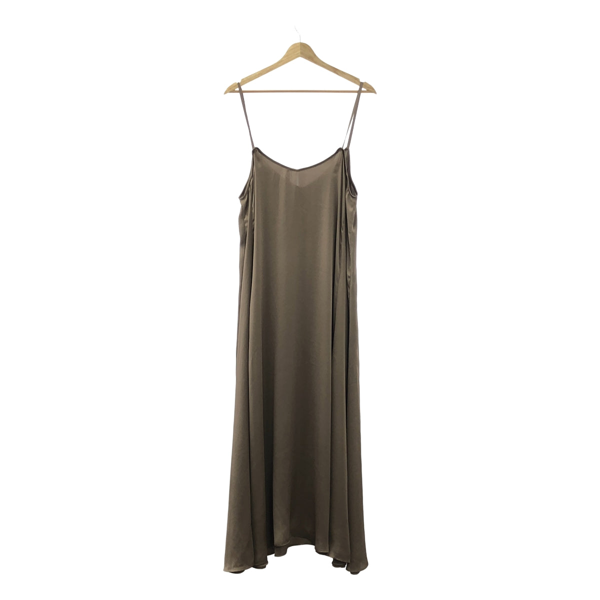 MUSE de Deuxieme Classe / ミューズドゥーズィーエムクラス | 2024AW | 【Col Pierrot/コルピエロ】Vintage satin cami ヴィンテージ サテン キャミ ワンピース | F | ブラウン | レディース