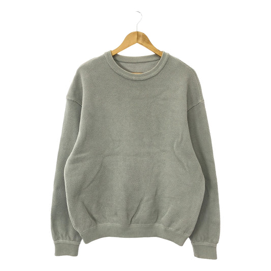 Crepuscule / クレプスキュール | MOSS STITCH L/S SWEAT 鹿の子編み クルーネックスウェット | 2 | グレー | メンズ