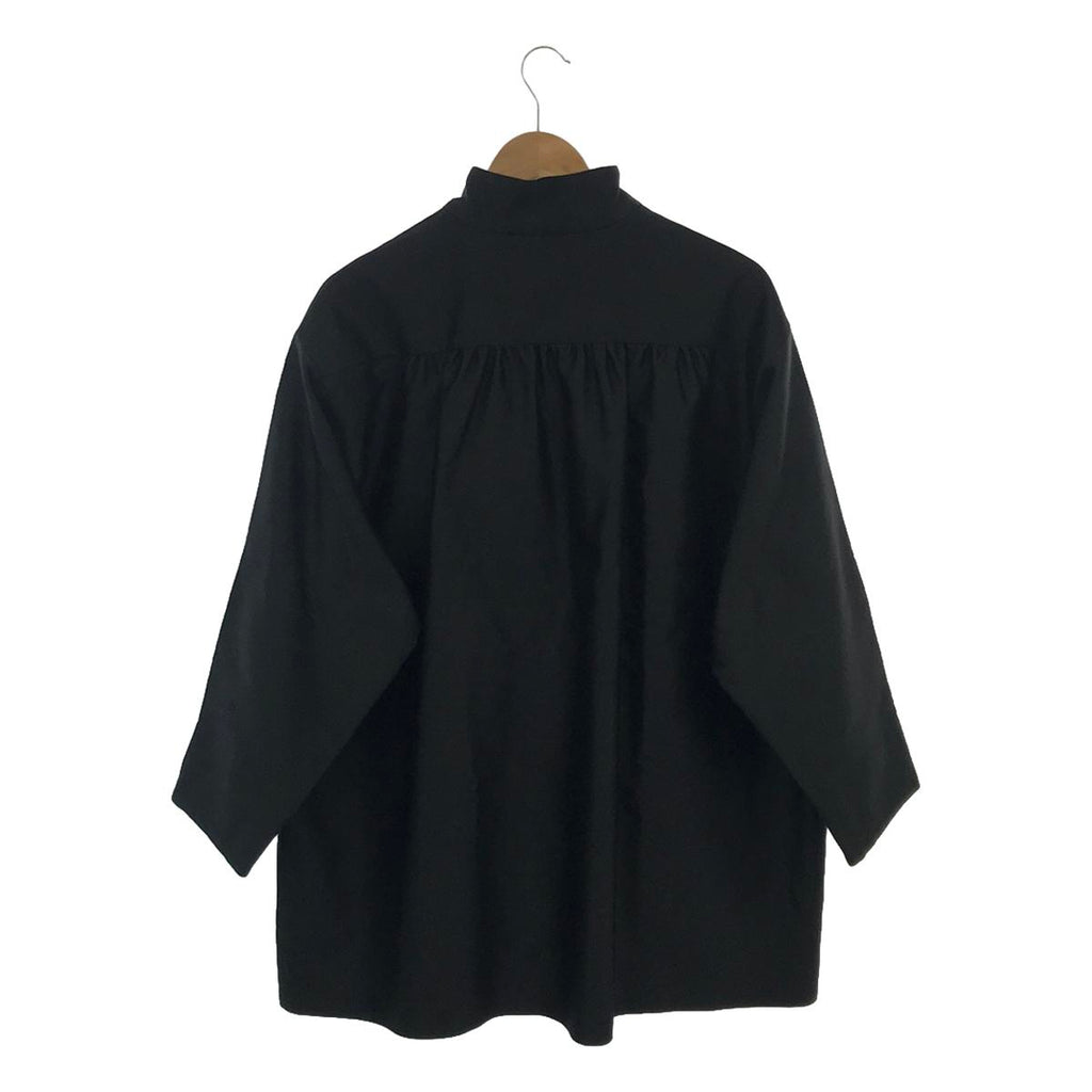 【美品】  ARTS&SCIENCE / アーツアンドサイエンス | シルク バックギャザー サテンコート | 1 | ブラック | レディース