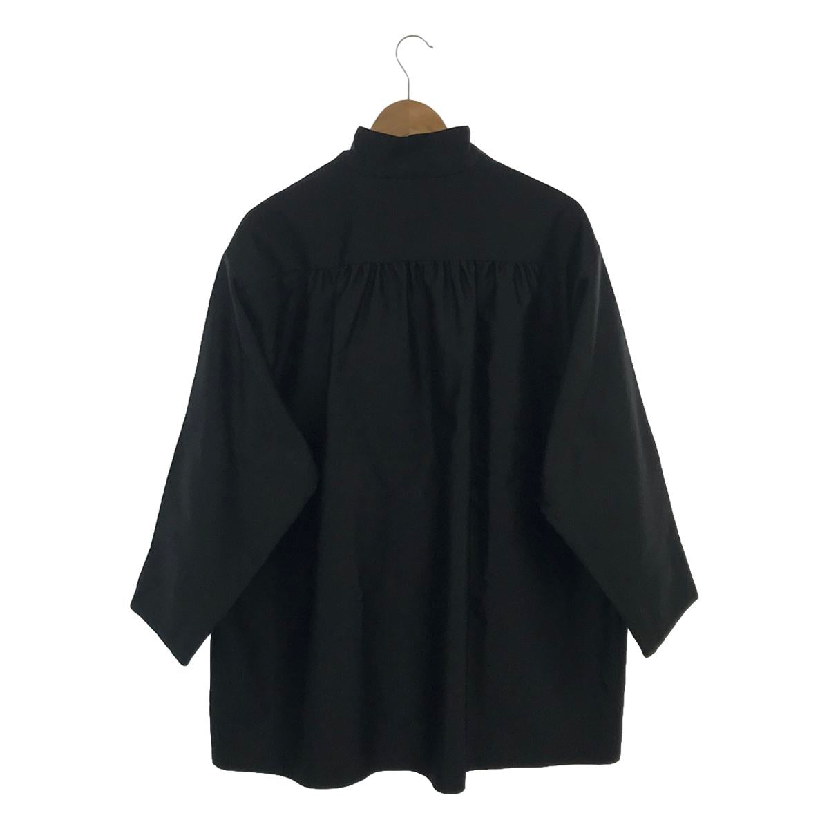 【美品】  ARTS&SCIENCE / アーツアンドサイエンス | シルク バックギャザー サテンコート | 1 | ブラック | レディース