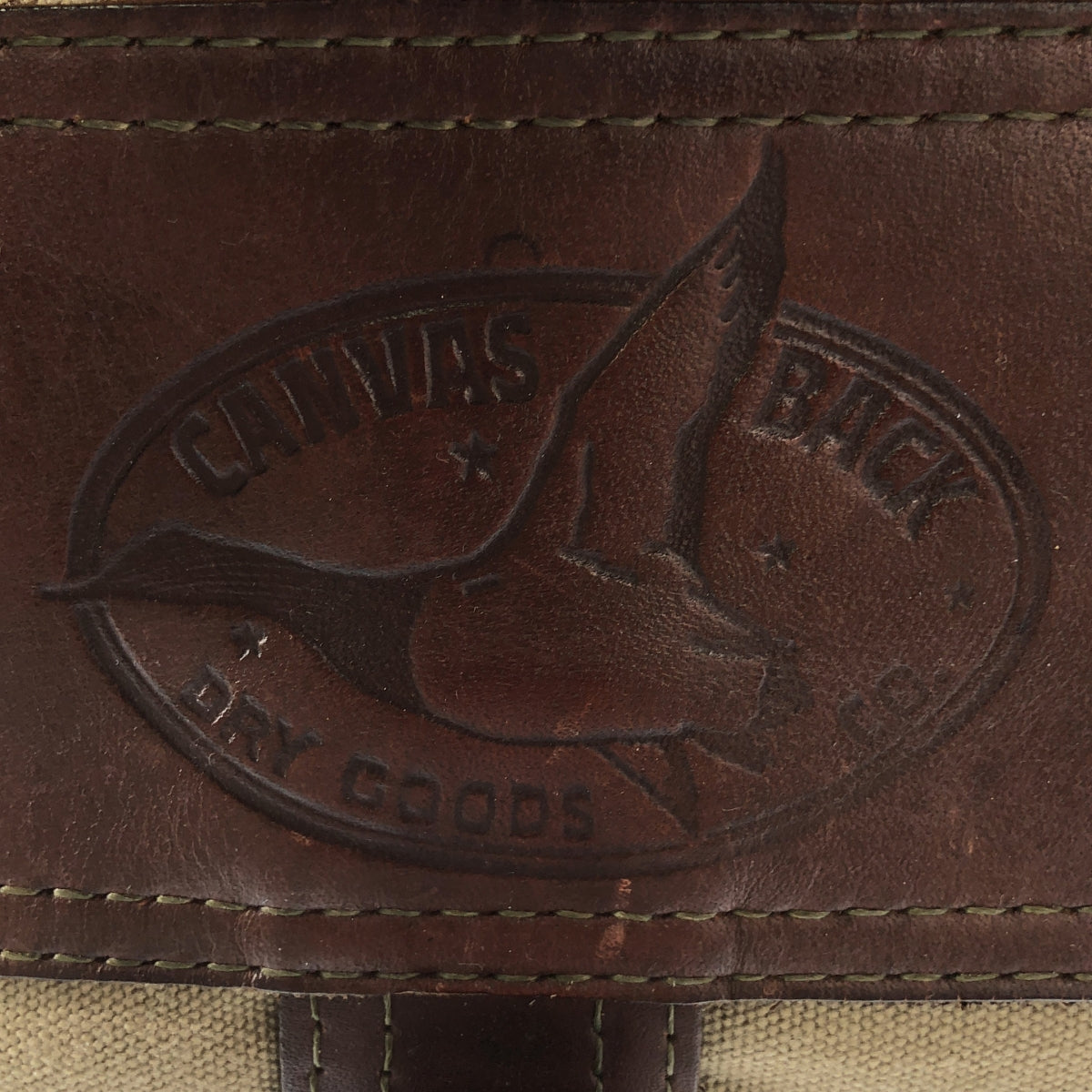 VINTAGE / ヴィンテージ古着 | CANVAS BAG DRY GOODS CO. キャンバス レザー トートバッグ | カーキ / ブラウン | メンズ