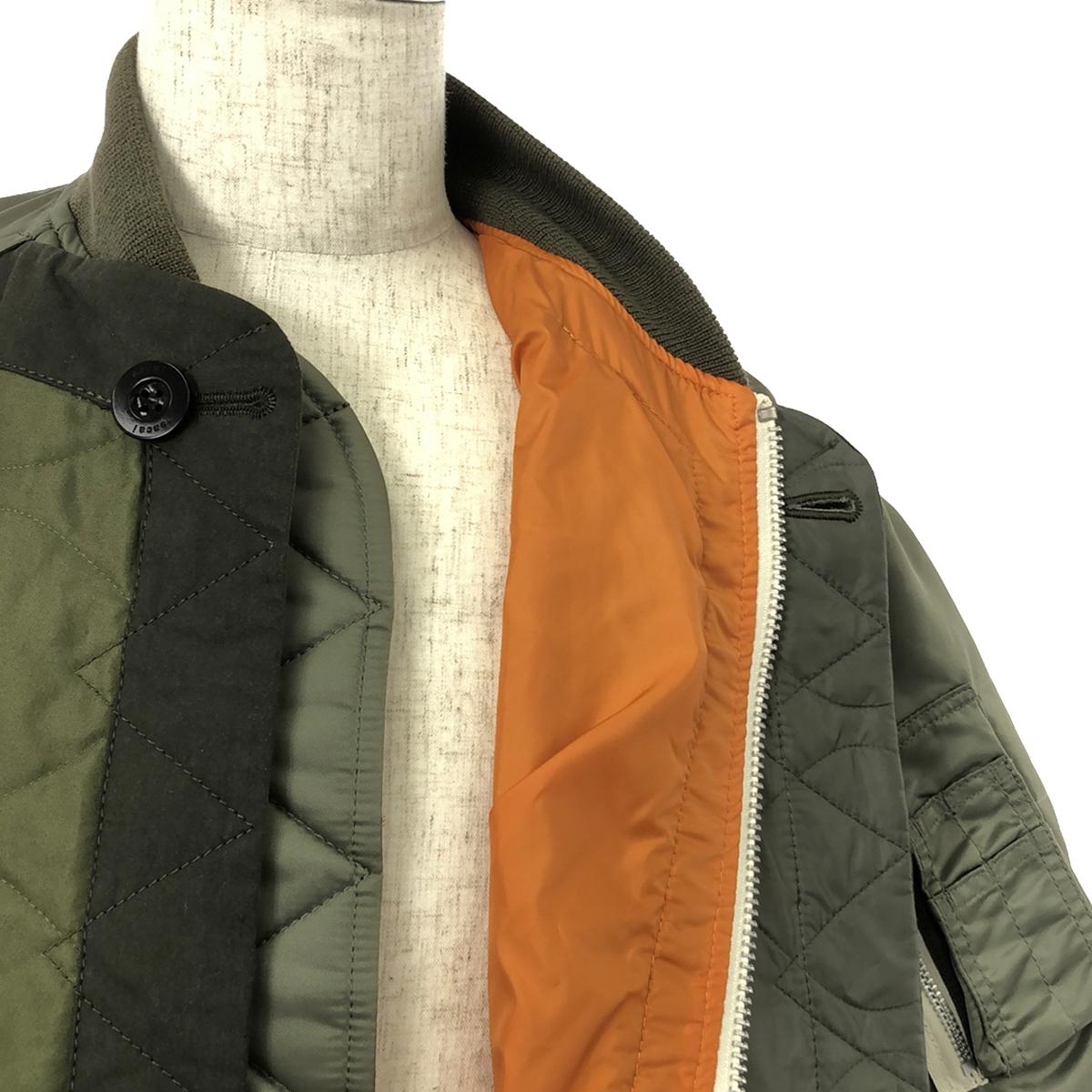 sacai / サカイ | Nylon Twill Blouson / MA-1 ドッキング キルティング ミリタリー ジャケット ブルゾン – KLD