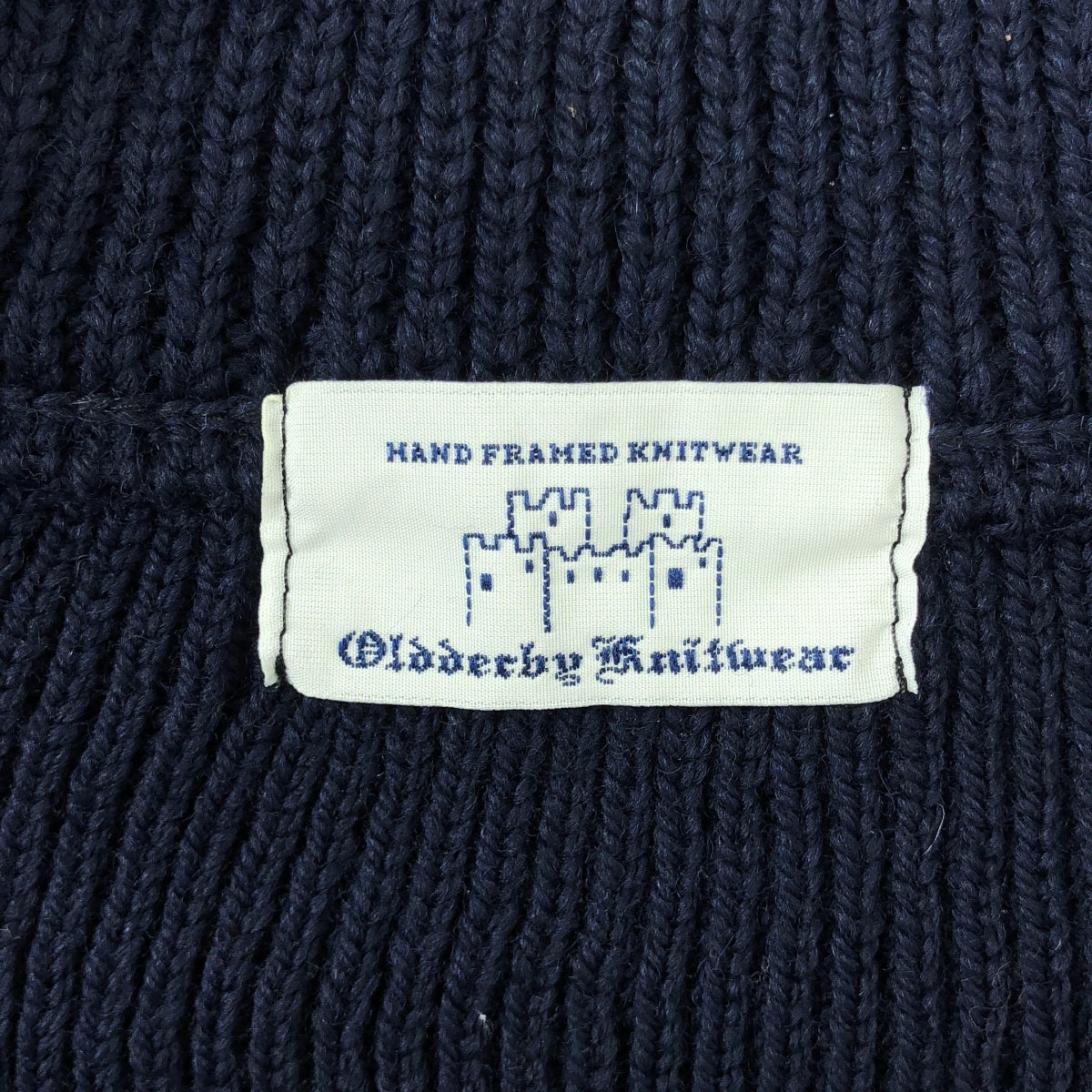 【美品】  Framework / フレームワーク | 2024AW | OLD DERBY 別注 ジップアップハイネックプルオーバーニット | 40 | ネイビー | レディース